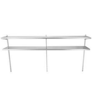 Atosa SOD1493B 93in x 14in x 47in Stainless Steel Adjustable Double Overshelf 
