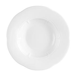 Mikasa Hospitality 001-728242 Versailles White Porcelain 10oz Deep Plate - 6 Each 