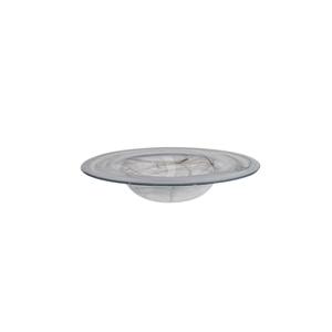 Mikasa Hospitality 1983-7 Ardacam Black & White Glass 16.9oz Plate - 9 Each 