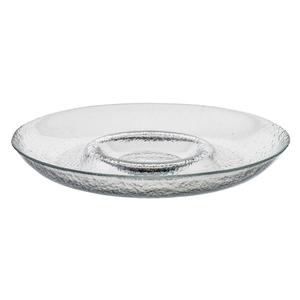 Mikasa Hospitality 2166-1 Ardacam Clear Glass 10.6in Dia. Chip-N-Dip Plate - 1dz 