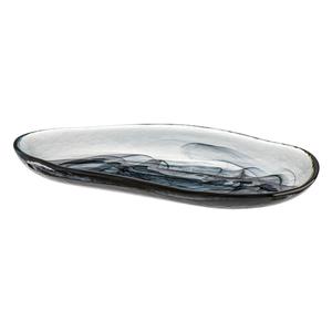Mikasa Hospitality 8405-43 Ardacam Atlas Black Glass 13.9in Dia. Plate - 8 Each 