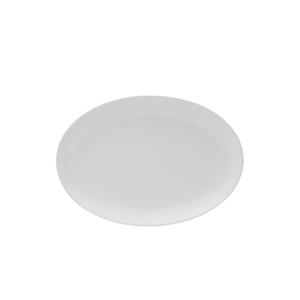 Mikasa Hospitality 5302867 Galleria White Porcelain 13.7in x 9.6in Oval Platter- 1dz 