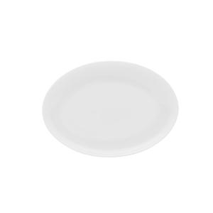 Mikasa Hospitality 5304743 Lola White Bone China 9" x 6" Oval Platter - 2 Doz