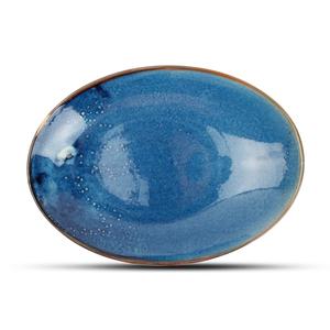 Mikasa Hospitality 5344602 F2D Nova Blue Porcelain 12in x 8.75in Oval Platter - 1dz 