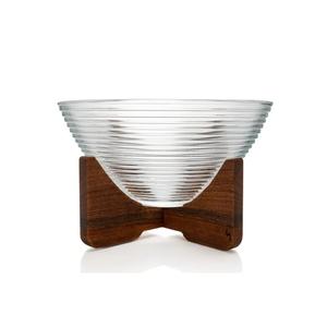 Mikasa Hospitality 2290-1 Ardacam Clear Glass 88.9oz Bowl with Stand - 4 Each 