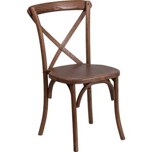 Flash Furniture XU-X-PEC-GG Hercules 20.25in x 23.25in Ash Wood Cross Back Stacking Chair 
