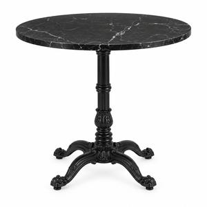 Flash Furniture ST-RD31-BKMAR-SDAT2222-GG TopGuard 31.25" Dia. Black Cast Iron Outdoor Patio Table