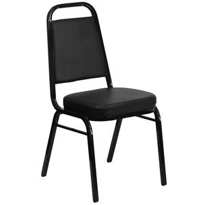 Flash Furniture FD-BHF-1-GG Black Vinyl Upholstered Stacking Banquet Chair
