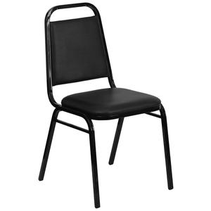 Flash Furniture FD-BHF-2-GG Hercules Trapezoidal Back Black Stacking Banquet Chair