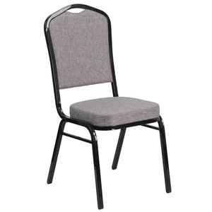 Flash Furniture FD-C01-B-5-GG Hercules Crown Back Stacking Banquet Chair