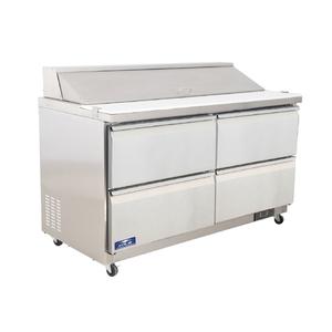 Arctic Air AST(D)60R 60in Refrigerated Sandwich / Salad Prep Table with 4 Drawers 