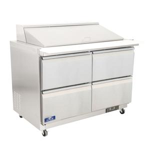 Arctic Air AMT(D)48R 48in Refrigerated Mega Top Prep Table with 4 Drawers 