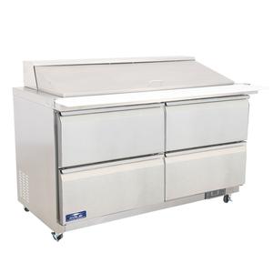 Arctic Air AMT(D)60R 60in Refrigerated Mega Top Prep Table with 4 Drawers 
