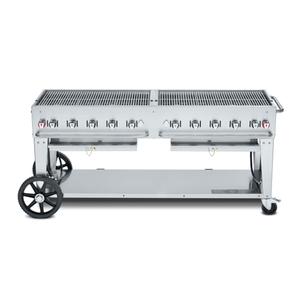 krowne Verity, Inc. 72in Stainless Steel Natural Gas Outdoor Charbroiler Grill - CV-MCB-72NG 
