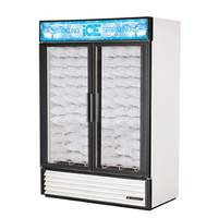 True 49 Cu.Ft Ice Bag Merchandiser Freezer W/ 2 Glass Doors White - GDIM-49NT-HC~TSL01