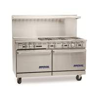 Imperial 60in Gas Restaurant 6 Burner Range with 24in Griddle & Oven - IR-6-G24-XB 