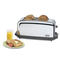 Waring Toaster Chrome Commercial 4 Slice with Two 1-3/8in Slots - WCT704 