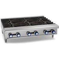Imperial 36in Commercial Gas Hot Plate countertop 6 Burner NSF - IHPA-6-36 