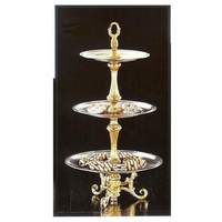 Apex Fountains Atlantis 3 Tier Tray Food Dessert Stand Stainless & Gold - ATL14-1210-G