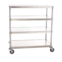 Prairie View Industries Mobile Shelving Unit Heavy Duty Aluminum 24in x 60in x 54in - A244860-4-CHL2 