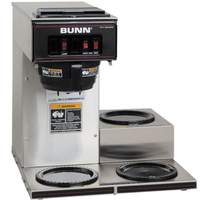 Bunn Coffee Maker Low Profile Pourover w/ 3 Warmers Stainless NSF - 13300.0003