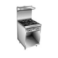 Comstock Castle 24in Gas Range with 24in Raised Griddle & Open Cabinet Base - F32-24B 