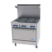 Comstock Castle 36in Commercial Gas Range with 6 Burners & 31.5in Oven Base - F330 