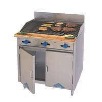 Comstock Castle 36in Gas Range with 36in Raised Griddle Broiler & Storage Base - F33-36B 