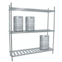 Advance Tabco 42" x 20" x 76" Aluminum Keg Rack w/ 4 Keg Capacity - KR-42-X