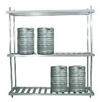 Advance Tabco 72in x 20in x 76in Aluminum Keg Rack with 8 Keg Capacity - KR-72-X 