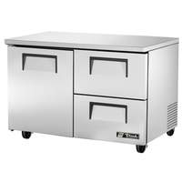 True 12cuft stainless steel Undercounter Cooler with 2 Drawers & Shelves - TUC-48D-2-HC 