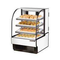 True 31in Curved Glass Non Refrigerated Dry Bakery Display Case - TCGD-31