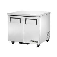 True 36in Undercounter Cooler Stainless Steel with 2 Doors NSF - TUC-36-HC 