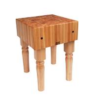 John Boos 18in x 18in Solid Maple Butcher Block Table with AB Legs - AB01 