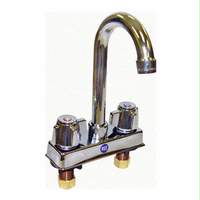 GSW USA 5in Goose Neck Spout 4in Commercial Deck Mount Faucet - AA-422