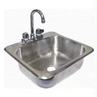GSW USA Drop In Hand Sink 16 x 15 Stainless Steel NSF - HS-1615IH