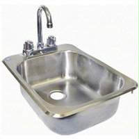GSW USA Drop In Hand Sink 1 Compartment S/s W/ Deck Mount Faucet NSF - HS-1317IH