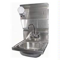 GSW USA Stainless Hand Sink 16x15 Bowl, Faucet, Towel,Soap Dispenser - HS-1615C