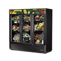 True 72 Cu.Ft Floral Display Cooler 3 Swing Glass Doors - GDM-72FC-HC~TSL01