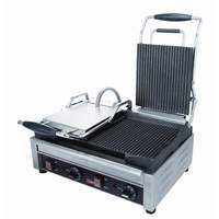 Grindmaster-Cecilware Double Grooved Sandwich Press Panini Grill, 240 v - SG2LG