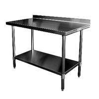 GSW USA 24 x 24 Work Prep Table Stainless Top w/ 1.5in Backsplash - WT-EB2424