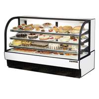 True 77" Curved Glass Refrigerated Display Bakery Case - TCGR-77