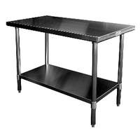 GSW USA 30" x 60" Stainless Work Top Table w/ Undershelf - WT-E3060
