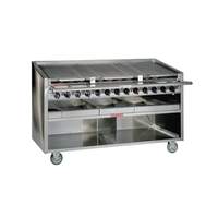 Magikitch'n 24" S/S Countertop Gas Radiant Charbroiler w/ Cabinet Base - FM-RMB-624