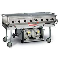Magikitch'n 60" S/s Magicater Transportable LP Gas Grill w/ 40LB Holder - LPAGA-60-SS