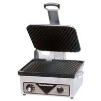 Toastmaster Electric Sandwich Panini Grill Adjustable Grooved Surface - A710PA6