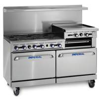 Imperial 60in Range 6 Gas Burner with 1 Convection & 1 Std Ovens - IR-6-RG24-C 