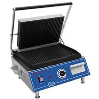 Globe 14" x 10" Countertop Panini Grill W/ Ribbed Cooking Plates - PG14