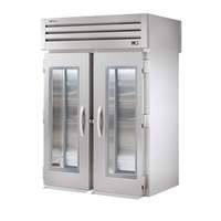 True 75 Cu.Ft Two Section Roll-Thru Refrigerator w/ Glass Doors - STR2RRT-2G-2S