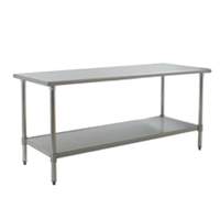 Eagle Group 30x72 Stainless Work Table with Rolled Edges Front & Back - T2436EBW 